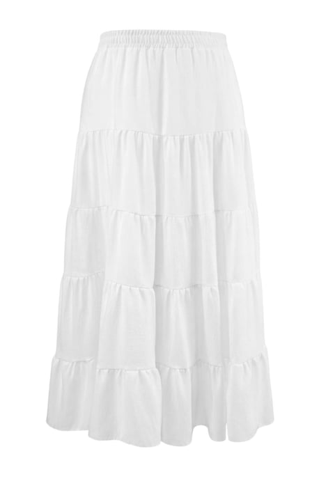 Trendyol Curve Dam Vit Enfärgad Midi Plus size Kjolar - Image 3