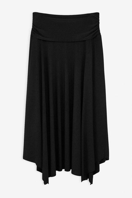 Trendyol Curve Dam Svart Enfärgad Midi Plus size Kjolar - Image 4