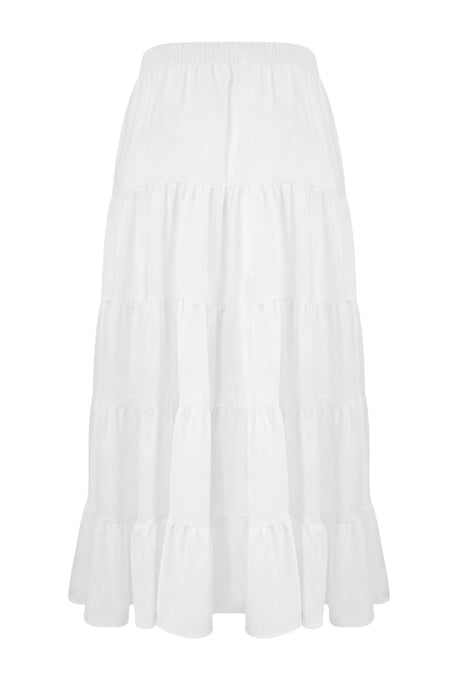 Trendyol Curve Dam Vit Enfärgad Midi Plus size Kjolar - Image 5