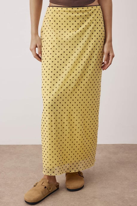 TRENDYOLMİLLA Dames Geel Geruit Midi Bodycon Kokerrok- rok Rokken - Image 2
