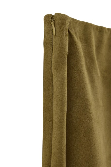Trendyol Curve Dam Khaki Enfärgad Midi Stora storlekar Kjolar - Image 2