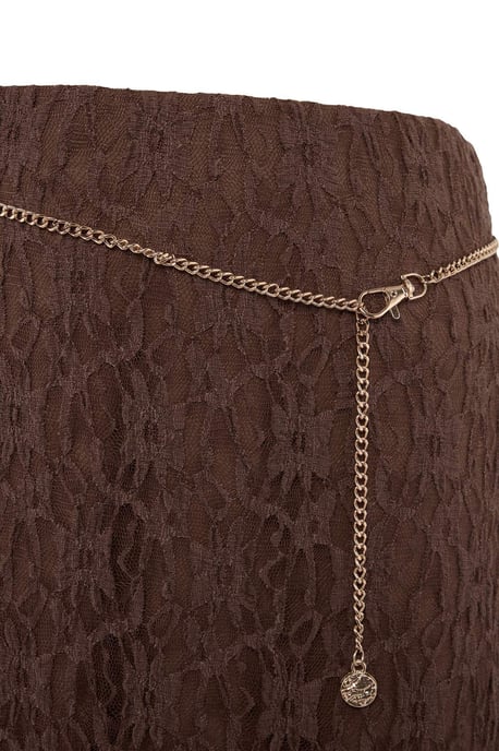 Trendyol Curve Dam Brun Enfärgad Midi Plus size Kjolar - Image 4