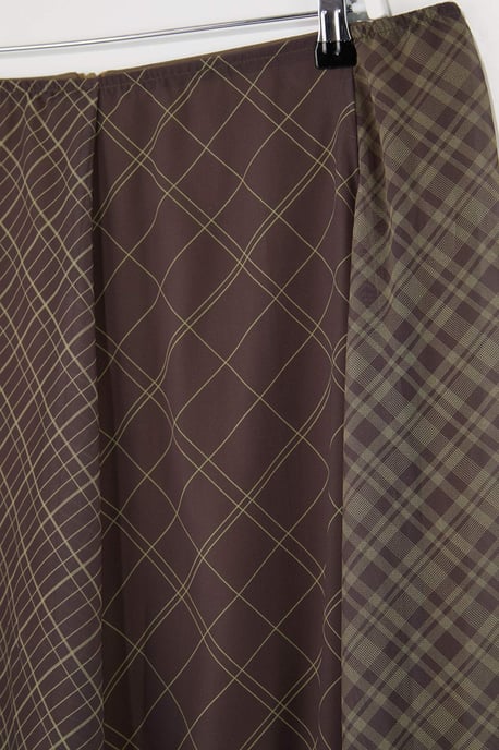 Trendyol Curve Dam Khaki Rutig Midi Plus size Kjolar - Image 5