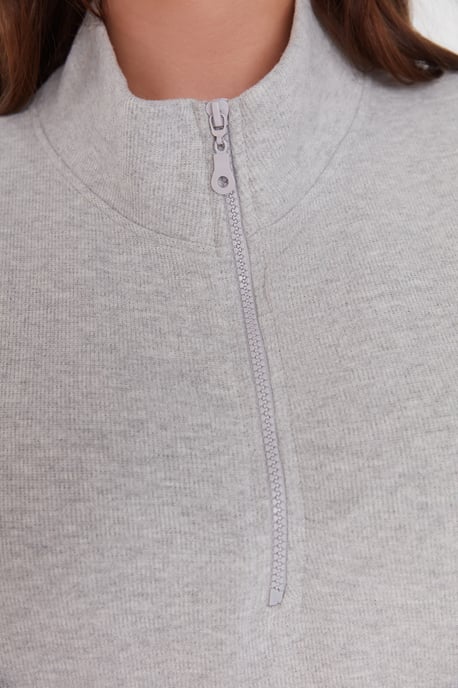 Trendyol Curve Dam Grå Enfärgad Lång Oversize Plus size Sweatshirts - Image 3