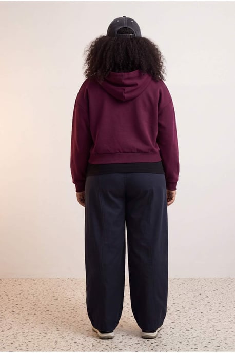 Trendyol Curve Dam Lila Enfärgad Lång, Regular fit Stora storlekar Sweatshirts - Image 2