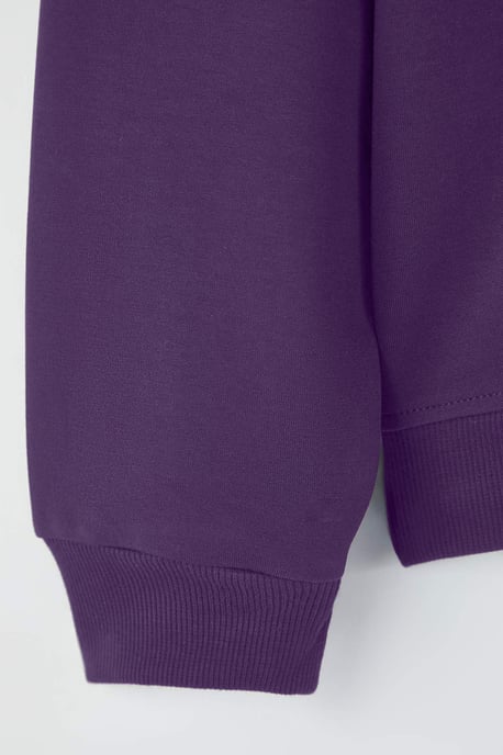 Trendyol Curve Dam Lila Enfärgad Lång Regular fit Plus size Sweatshirts - Image 4