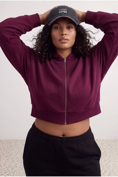 Trendyol Curve Dam Lila Enfärgad Lång, Regular fit Stora storlekar Sweatshirts - Image 3