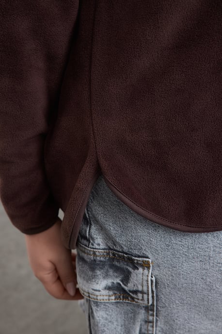 Trendyol Curve Dam Brun Enfärgad Lång Oversize Plus size Sweatshirts - Image 3