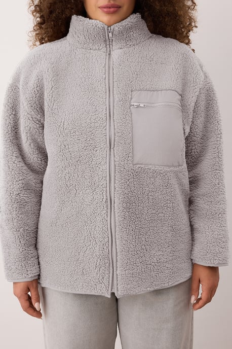 Trendyol Curve Dam Grå Enfärgad Lång Oversize Plus size Sweatshirts - Image 2