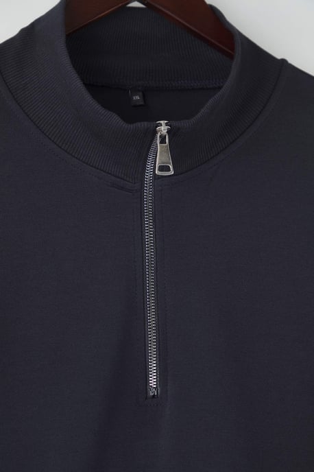 Trendyol Curve Dam Mörkblå Enfärgad Lång Regular fit Plus size Sweatshirts - Image 5