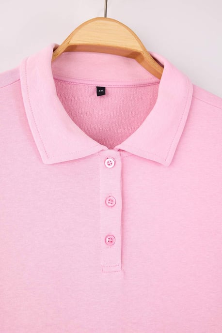 Trendyol Curve Dam Rosa Enfärgad Trekvartsärm Oversize Plus size Sweatshirts - Image 4