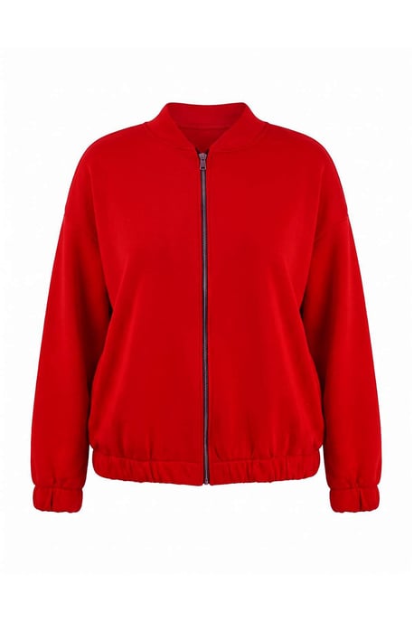 Trendyol Curve Dames Rood Effen Lang Oversized Grote maten Sweatshirts - Image 4
