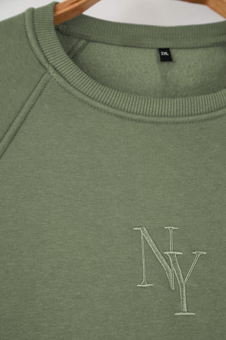 Trendyol Curve Dam Khaki Slogan Lång Regular fit Plus size Sweatshirts - Image 2