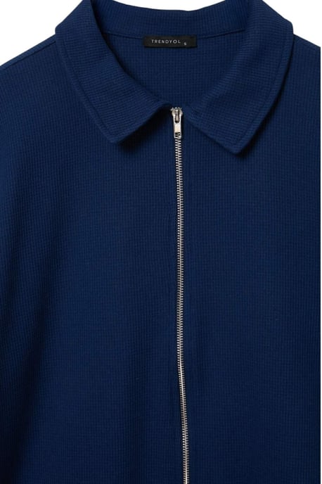 TRENDYOL MAN Men's Dark blue Plain Long Regular fit Sweatshirts - Image 5