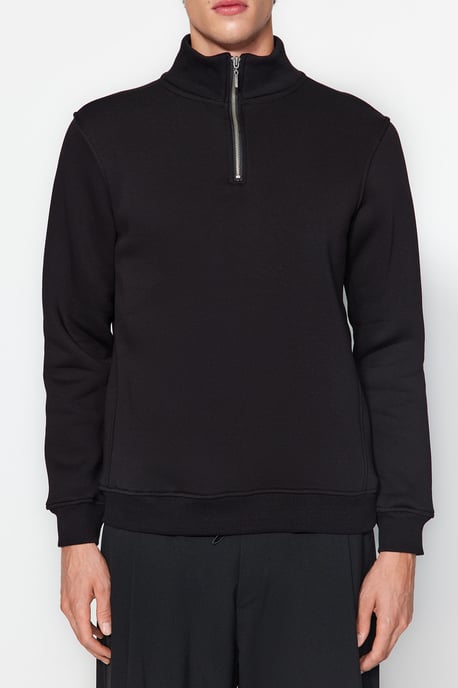 TRENDYOL MAN Men's Black Animal print Long Regular fit Sweatshirts - Image 6