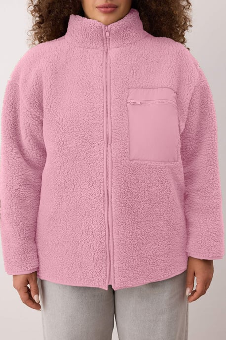 Trendyol Curve Dam Rosa Enfärgad Lång Oversize Plus size Sweatshirts - Image 2