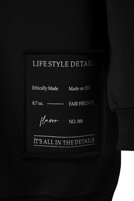 Trendyol Curve Dam Svart Slogan Lång Relaxed fit Plus size Sweatshirts - Image 3