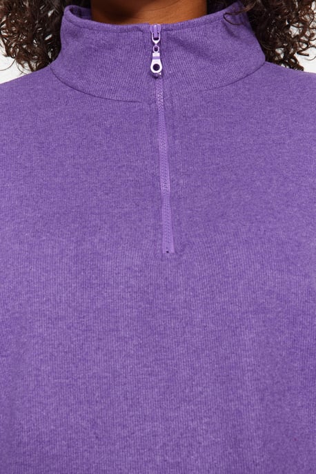 Trendyol Curve Dam Lila Enfärgad Lång Oversize Plus size Sweatshirts - Image 3