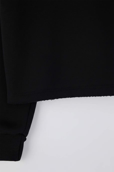 Trendyol Curve Dam Svart Enfärgad Lång Regular fit Plus size Sweatshirts - Image 5