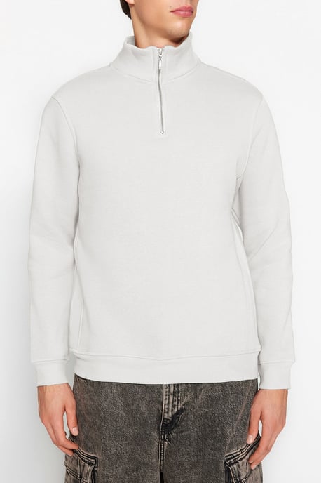 TRENDYOL MAN Men's Ecru Animal print Long Regular fit Sweatshirts - Image 3