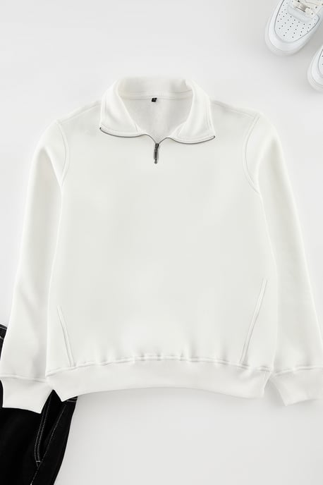 TRENDYOL MAN Men's Ecru Animal print Long Regular fit Sweatshirts - Image 5