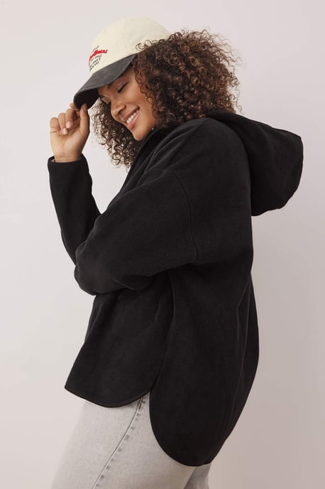 Trendyol Curve Dam Svart Enfärgad Lång Oversize Plus size Sweatshirts - Image 2