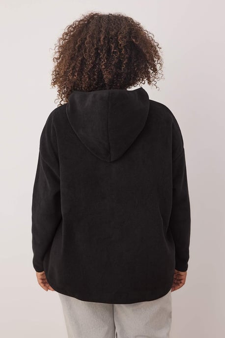 Trendyol Curve Dam Svart Enfärgad Lång Oversize Plus size Sweatshirts - Image 4