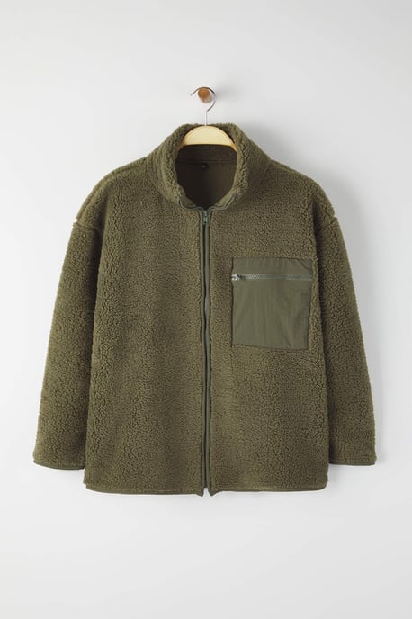 Trendyol Curve Dam Khaki Enfärgad Lång Oversize Plus size Sweatshirts - Image 5