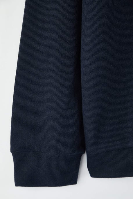 TRENDYOL MAN Men's Dark blue Plain Long Oversize Plus Size Sweatshirts - Image 3