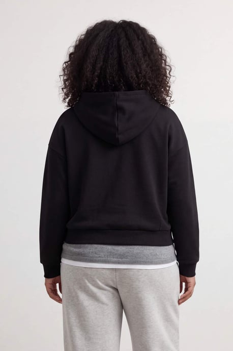 Trendyol Curve Dam Svart Enfärgad Lång, Regular fit Stora storlekar Sweatshirts - Image 6
