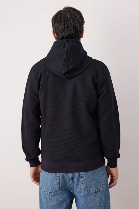 TRENDYOL MAN Men's Dark blue Plain Long Regular fit Sweatshirts - Image 3
