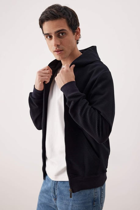 TRENDYOL MAN Men's Dark blue Plain Long Regular fit Sweatshirts - Image 6