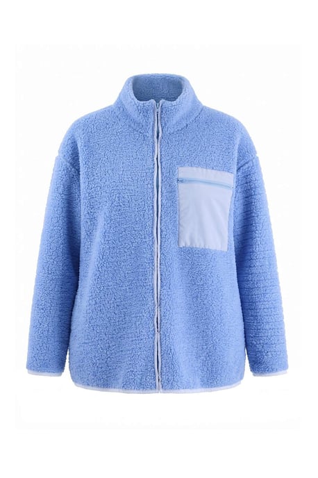 Trendyol Curve Dam Mörkblå Enfärgad Lång Oversize Plus size Sweatshirts - Image 3