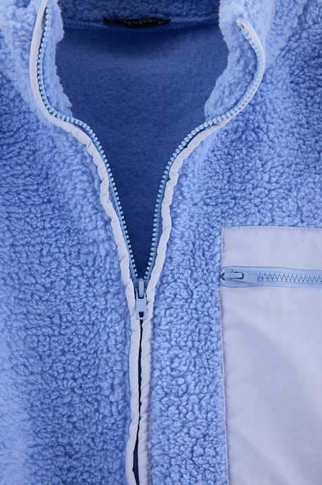 Trendyol Curve Dam Mörkblå Enfärgad Lång Oversize Plus size Sweatshirts - Image 5