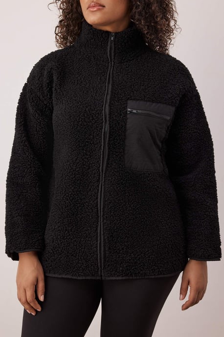 Trendyol Curve Dam Svart Enfärgad Lång Oversize Plus size Sweatshirts - Image 2