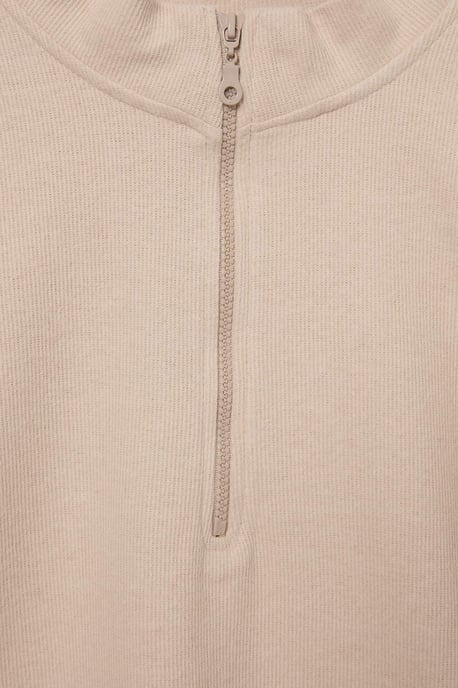 Trendyol Curve Dam Beige Enfärgad Lång Oversize Plus size Sweatshirts - Image 4
