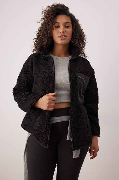Trendyol Curve Dam Svart Enfärgad Lång Oversize Plus size Sweatshirts - Image 6