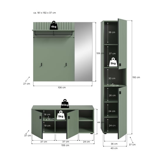 Furnilux Modulaire garderobekast op wielen ruimtebesparende opbergoplossing - Image 3