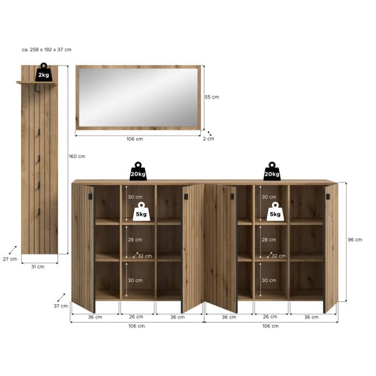 Furnilux Modulaire garderobekast op wielen ruimtebesparende opbergoplossing - Image 2