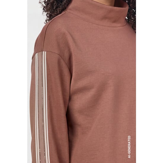 Monari sweatshirt with stripes 810534 552 tiramisu - Image 4