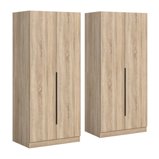 Furnilux Modulaire garderobekast combinatie twee hoge kast op wielen slaapkamer - Image 4
