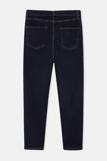Trendyol Curve Dam Mörkblå Enfärgad Skinny Hög midja Plus size Jeans - Image 5