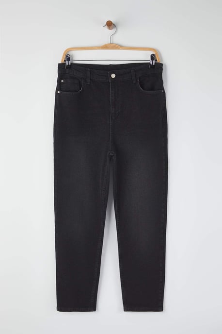 Trendyol Curve Dam Grå Enfärgad Skinny Hög midja Plus size Jeans - Image 4