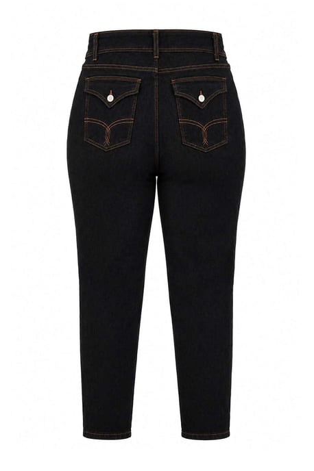 Trendyol Curve Dam Svart Enfärgad Skinny Normal midja Stora storlekar Jeans - Image 3