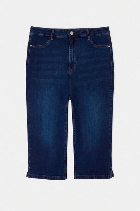 Trendyol Curve Dam Mörkblå Enfärgad Skinny Hög midja Plus size Jeans - Image 3