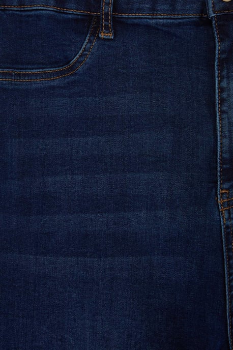 Trendyol Curve Dam Mörkblå Enfärgad Skinny Hög midja Plus size Jeans - Image 4
