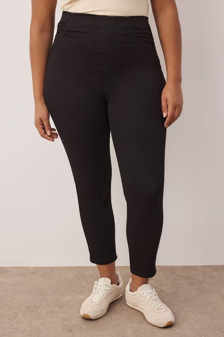 Trendyol Curve Dam Svart Enfärgad Skinny Hög midja Plus size Jeans - Image 2