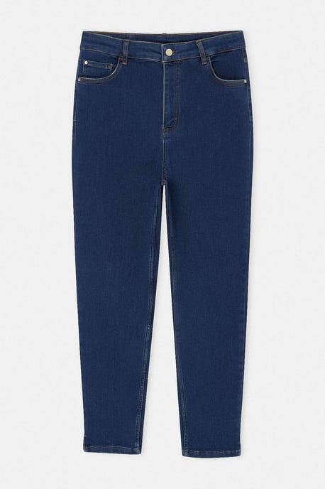 Trendyol Curve Dam Blå Enfärgad Skinny Hög midja Plus size Jeans - Image 3