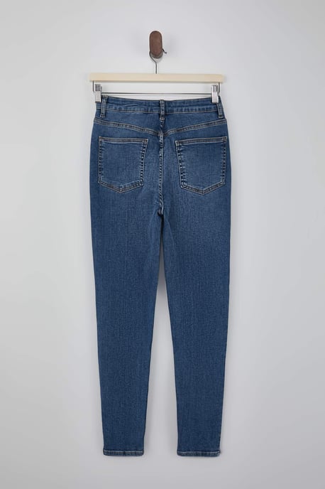 TRENDYOLMİLLA Dames Blauw Effen Skinny Hoge taille Jeans - Image 5