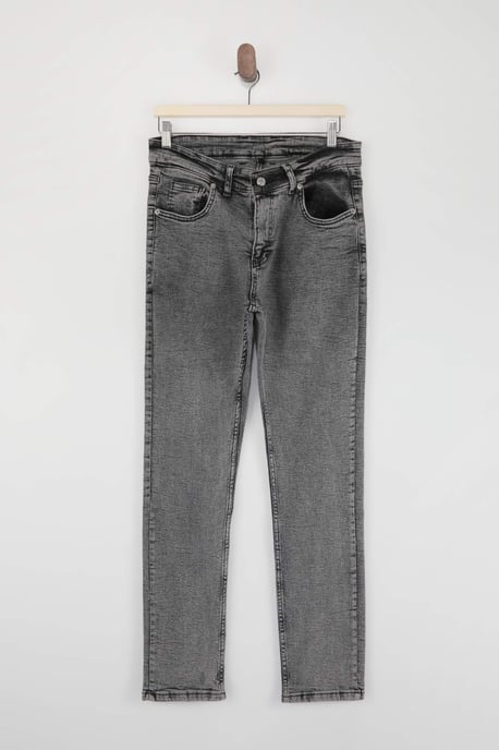 TRENDYOL MAN Herr Grå Enfärgad Skinny Normal midja Jeans - Image 3